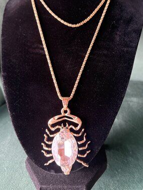 Vintage Insect Pendant and Chain